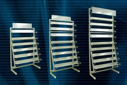 特殊スリット什器を開発